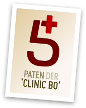 Logo: 5 Paten für die CLINIC BO